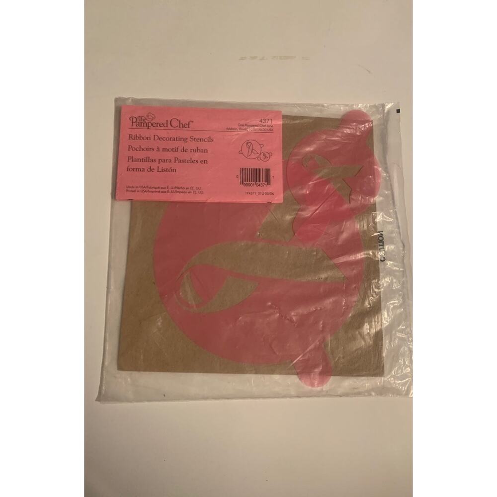 The Pampered Chef 4371 new HWC Pink Stencil